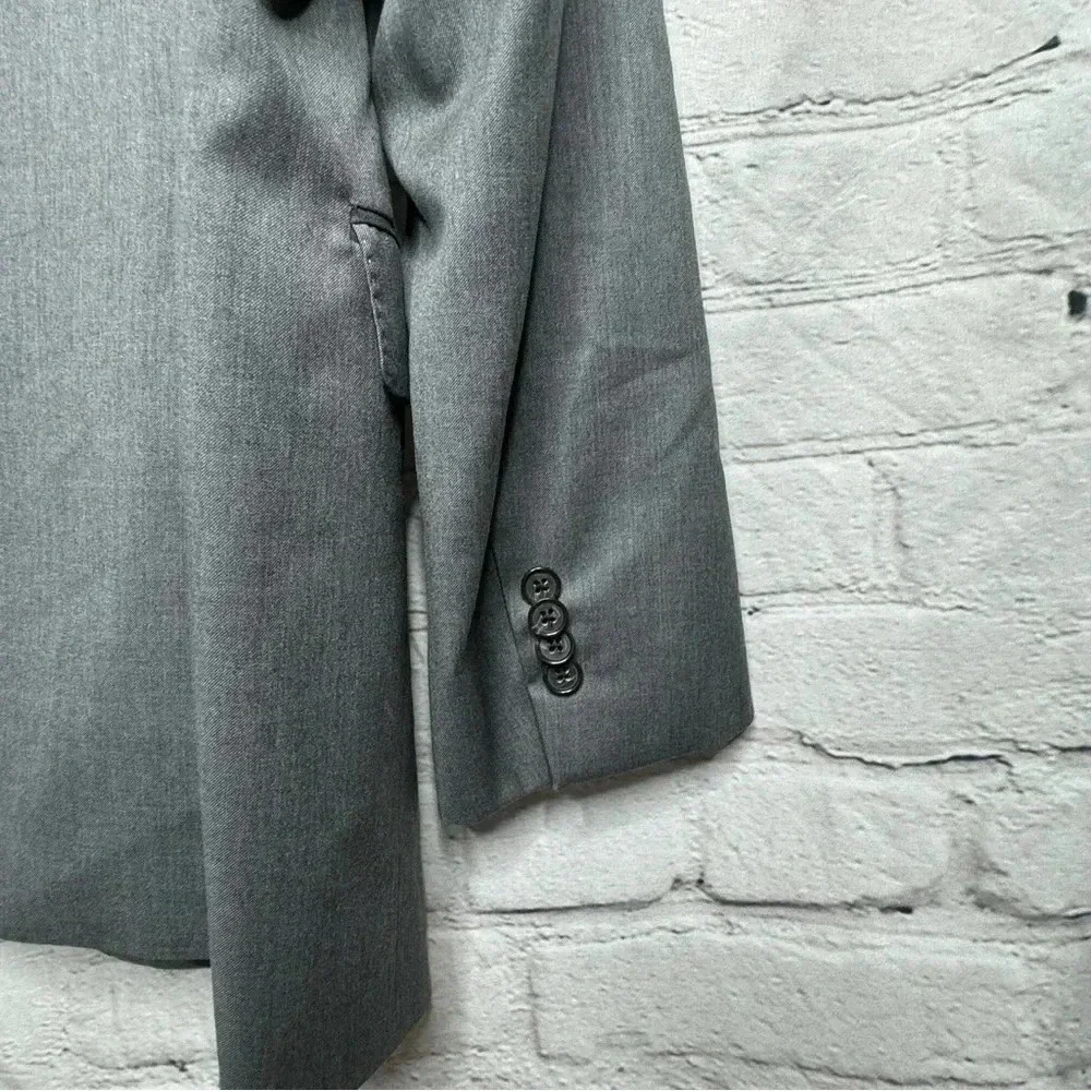 Cremiux Collection Loro Piana Wool Gray Herringbone Blazer Sports Coat size 44L
